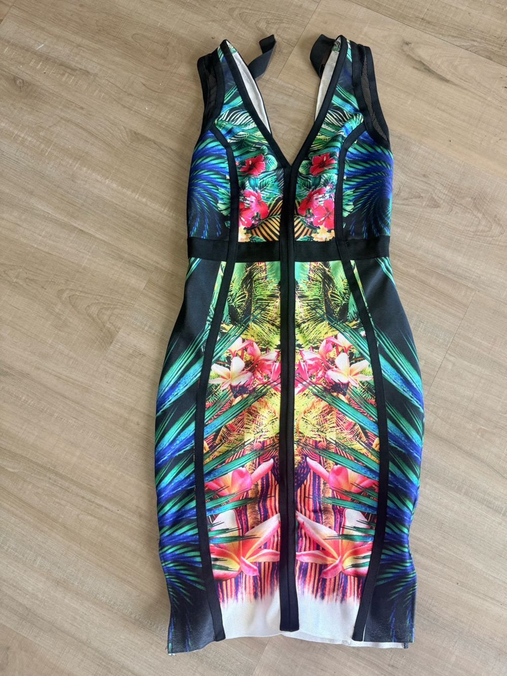 WOW couture womens  Tropical Floral bandage dress